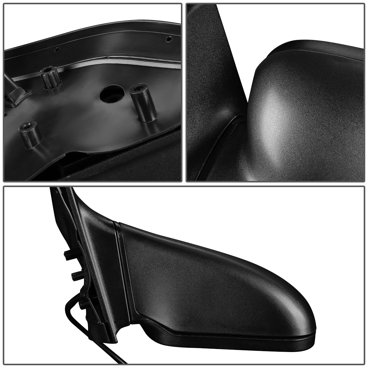 RETROVISOR MIRROR - OEM - 97-02 FORD ESCORT / 97-99 MERCURY TRACER - POWERED - TEXTURED - BLACK - LEFT