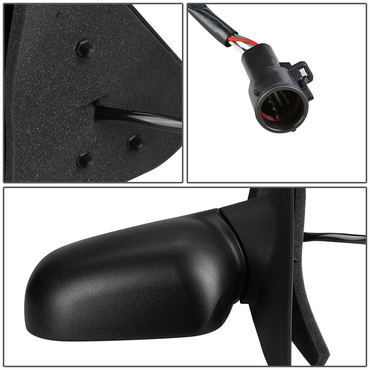 RETROVISOR MIRROR - OEM - 98-01 FORD EXPLORER - POWERED - HEATED - TEXTURED - BLACK - LEFT