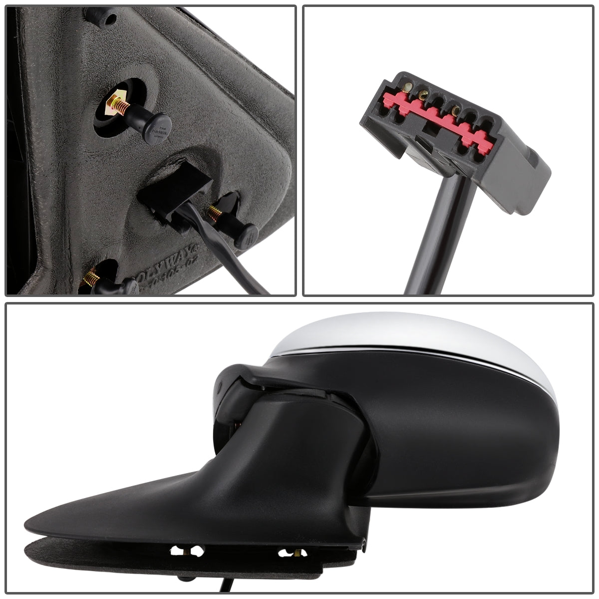 RETROVISOR MIRROR - OEM - 98-02 FORD EXPEDITION / 01-03 FORD F-150 / 98-02 LINCOLN NAVIGATOR - POWERED - CHROME - LEFT