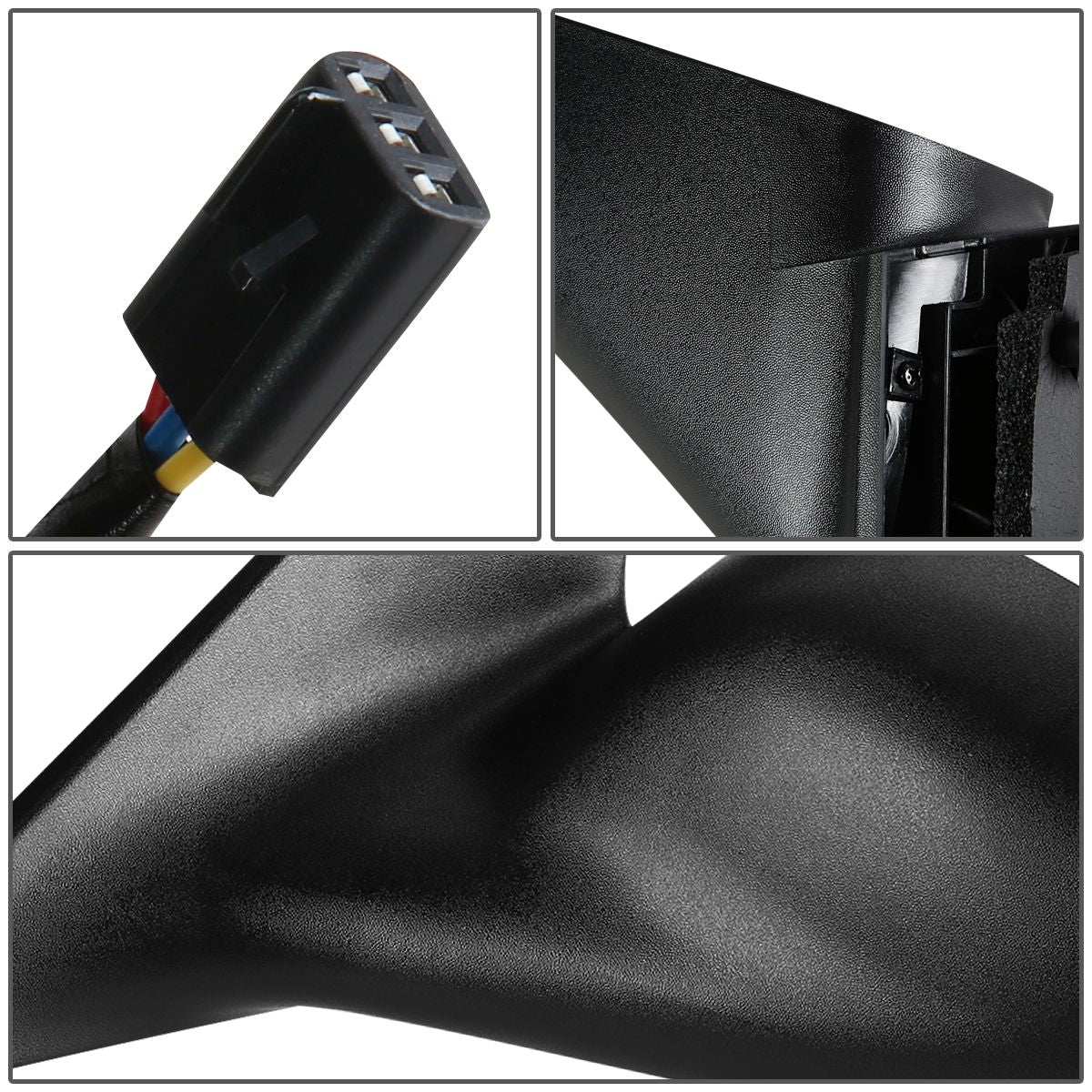 RETROVISOR MIRROR - OEM - 96-98 FORD MUSTANG - POWERED - TEXTURED - BLACK - LEFT