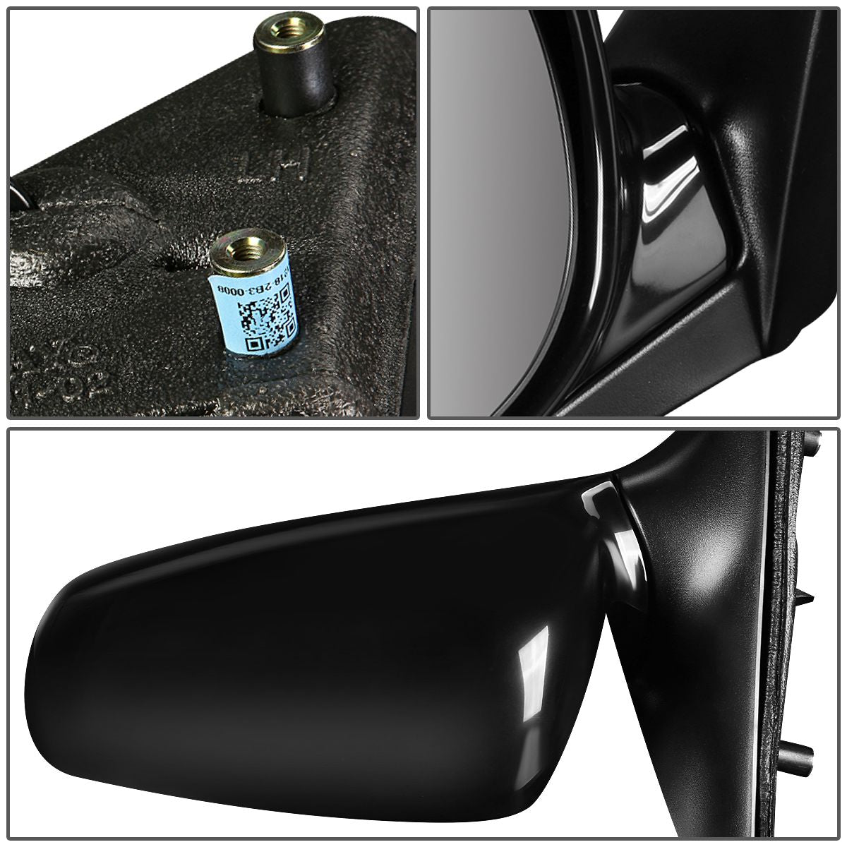 RETROVISOR MIRROR - OEM - 98-02 LINCOLN TOWN CAR - POWERED - HEATED - PAINTABLE - BLACK - LEFT