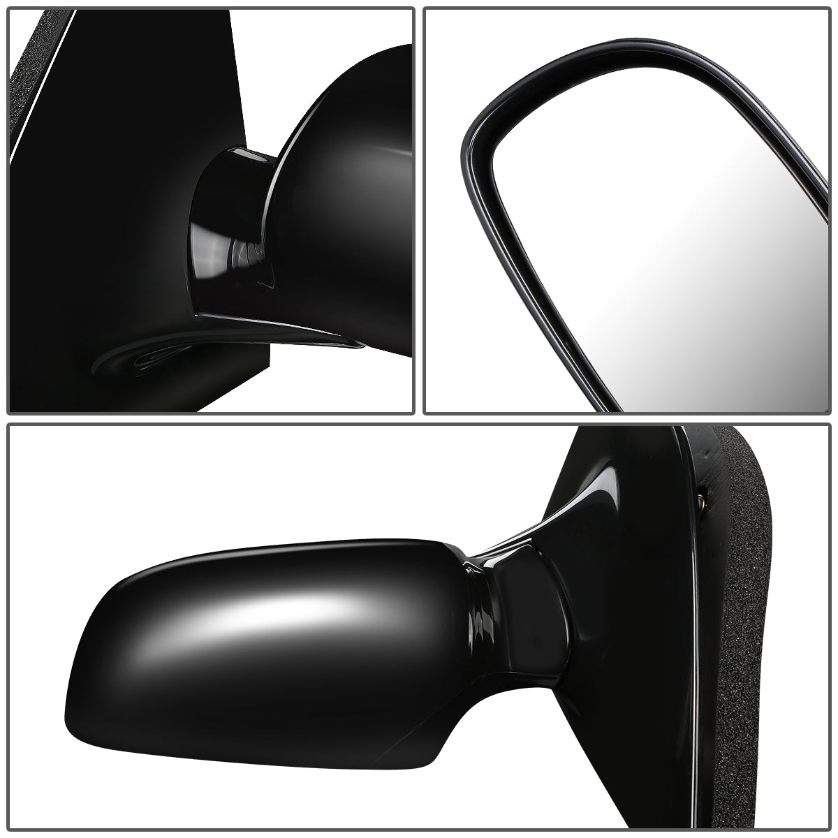 RETROVISOR MIRROR - OEM - 95-98 FORD WINDSTAR - POWERED - FOLDING - BLACK MATERIAL - LEFT