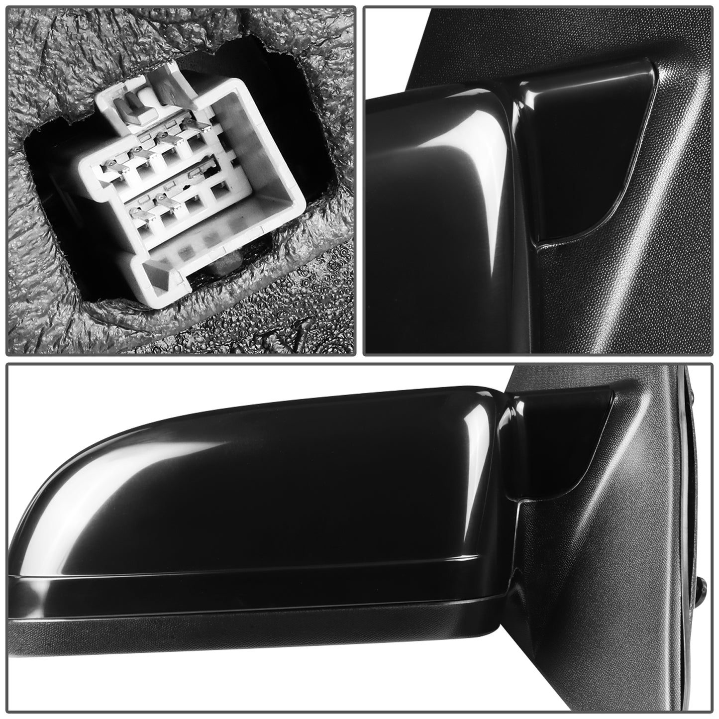 RETROVISOR MIRROR - OEM - 06-09 FORD FUSION / 06-09 MERCURY MILAN - POWERED - HEATED - PAINTABLE - BLACK - LEFT