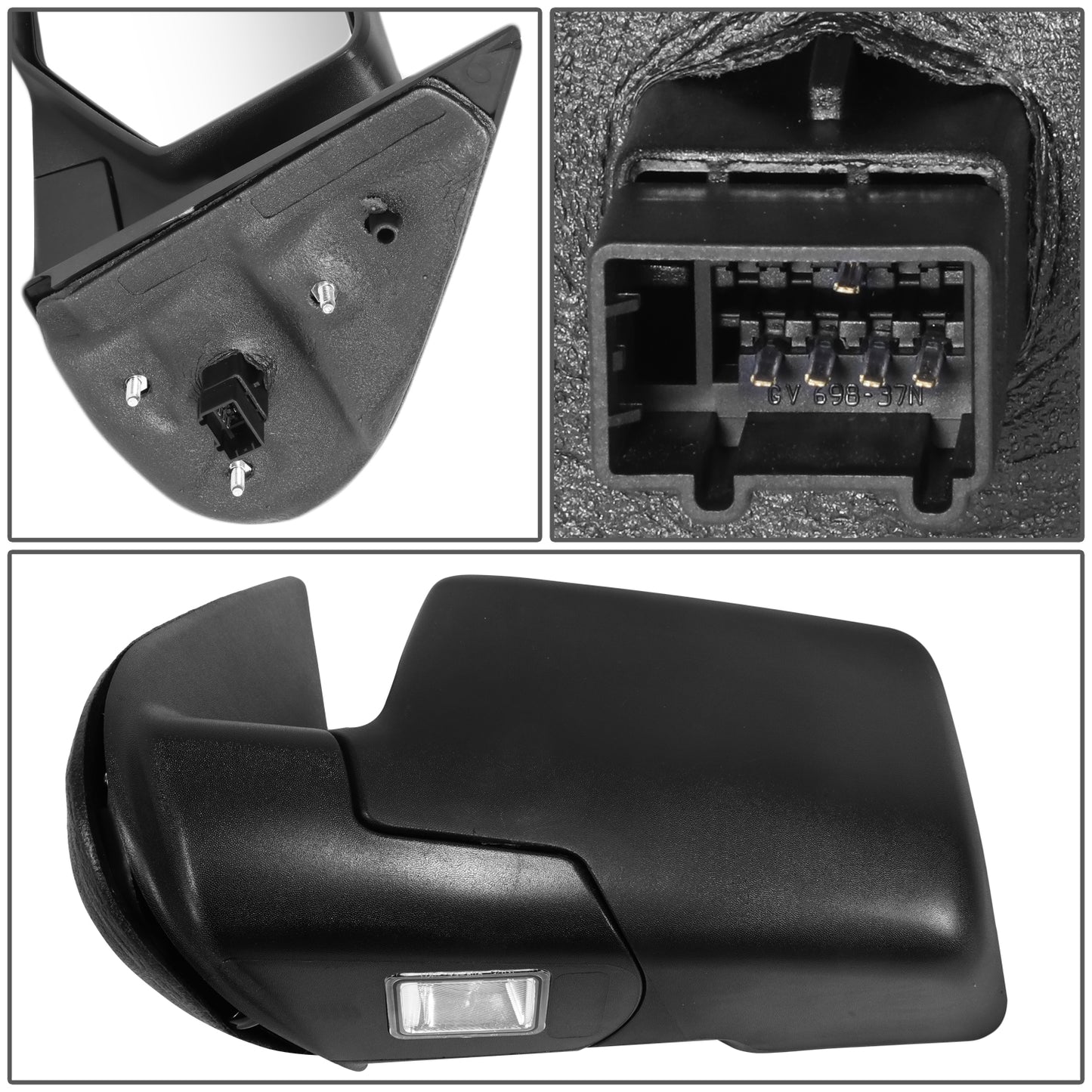 RETROVISOR MIRROR - OE STYLE - FORD EXPLORER 06-10 - WITH POWER WITH PUDDLE LIGHT - DRIVER SIDE - PAINT TO MATCH - BLACK