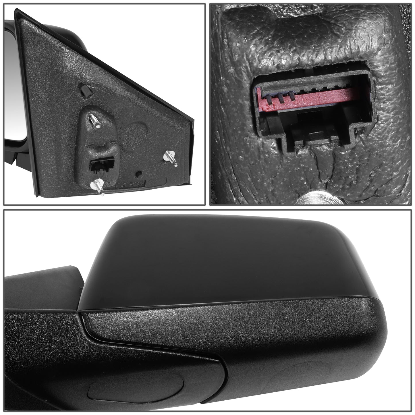 RETROVISOR MIRROR - OE STYLE - FORD EDGE 08 - WITH POWER GLOSS COVER - DRIVER SIDE - PAINT TO MATCH - BLACK