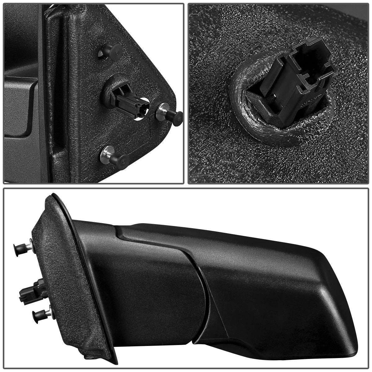 RETROVISOR MIRROR - OEM - 06-07 MAZDA B2300, B3000, B4000 / 06-11 FORD RANGER - POWERED - TEXTURED - BLACK - LEFT