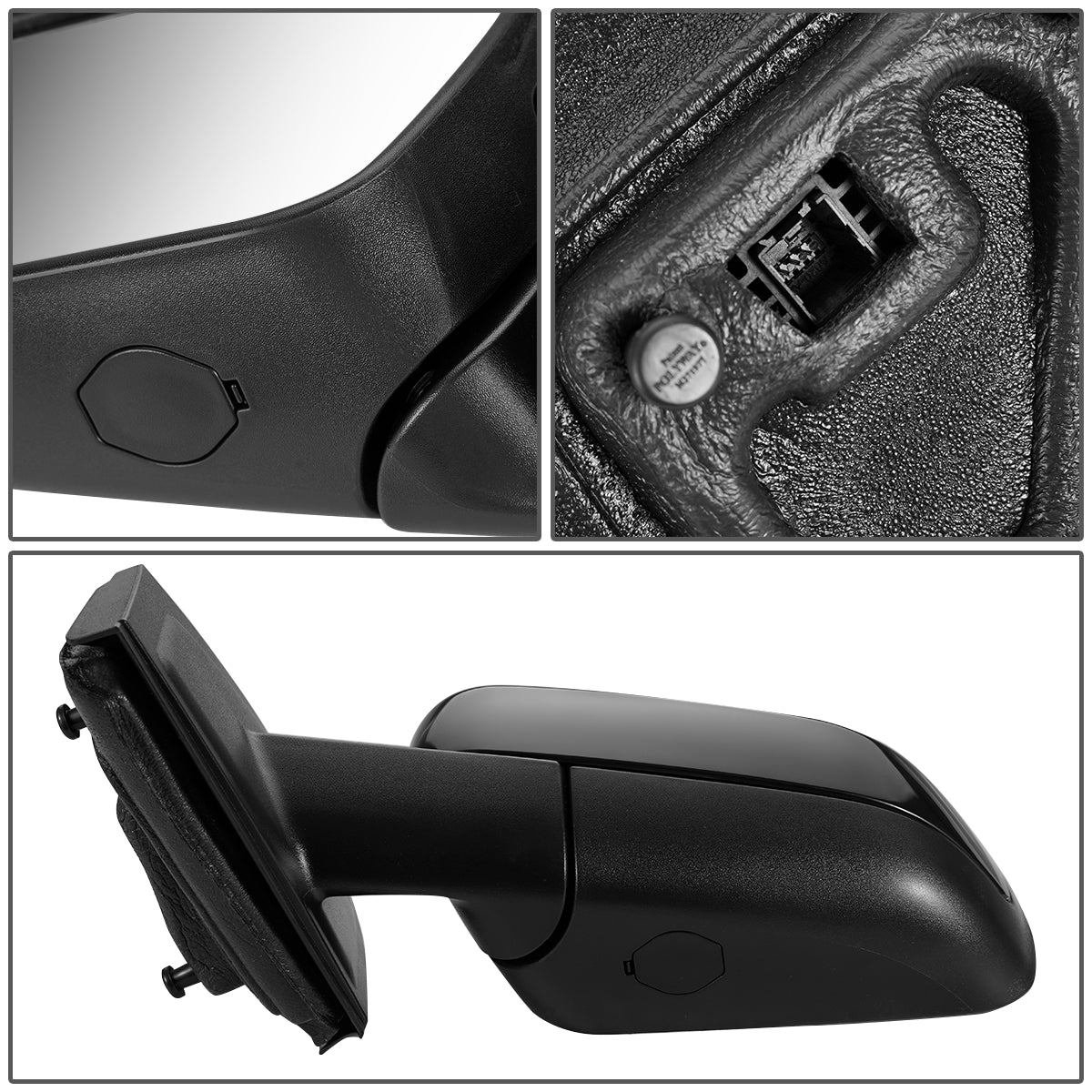 RETROVISOR MIRROR - OEM - 04-07 FORD FREESTYLE - POWERED - FOLDING - BLACK MATERIAL - LEFT