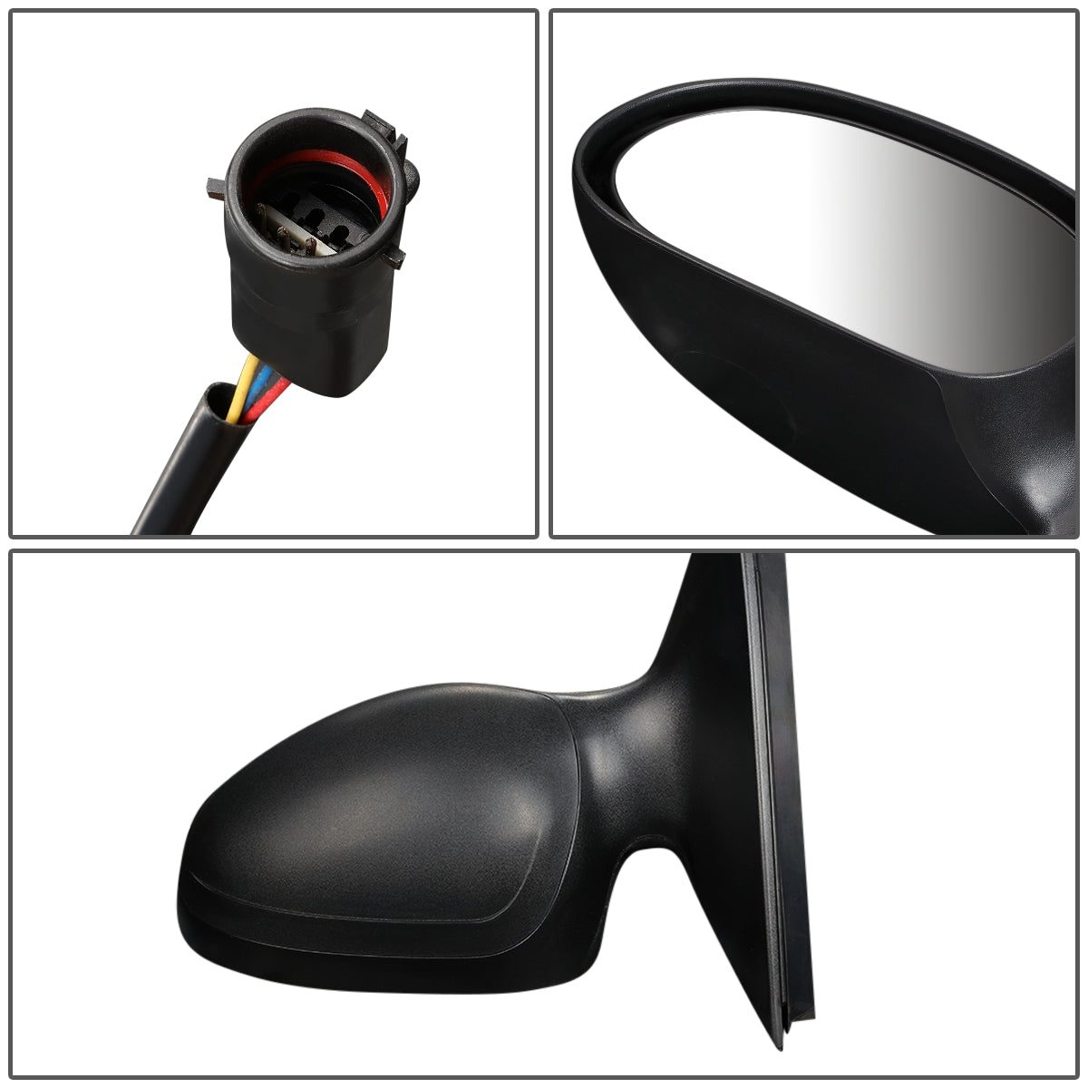 RETROVISOR MIRROR - OEM - 00-07 FORD TAURUS / 00-05 MERCURY SABLE - POWERED - HEATED - WITH PUDDLE LIGHT - BLACK - LEFT