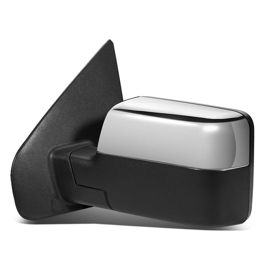RETROVISOR MIRROR - OEM - 04-08 FORD F-150 - POWERED - HEATED - W/ SIGNAL LIGHT - W/ MEMORY - CHROME - LEFT