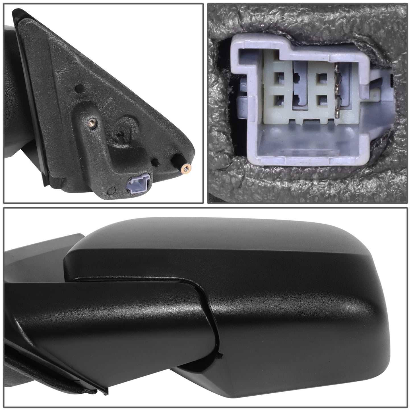 RETROVISOR MIRROR - OE STYLE - FORD ESCAPE 2010-2012 - WITH POWER WITH BLIND SPOT MIRROR - DRIVER LEFT SIDE - BLACK