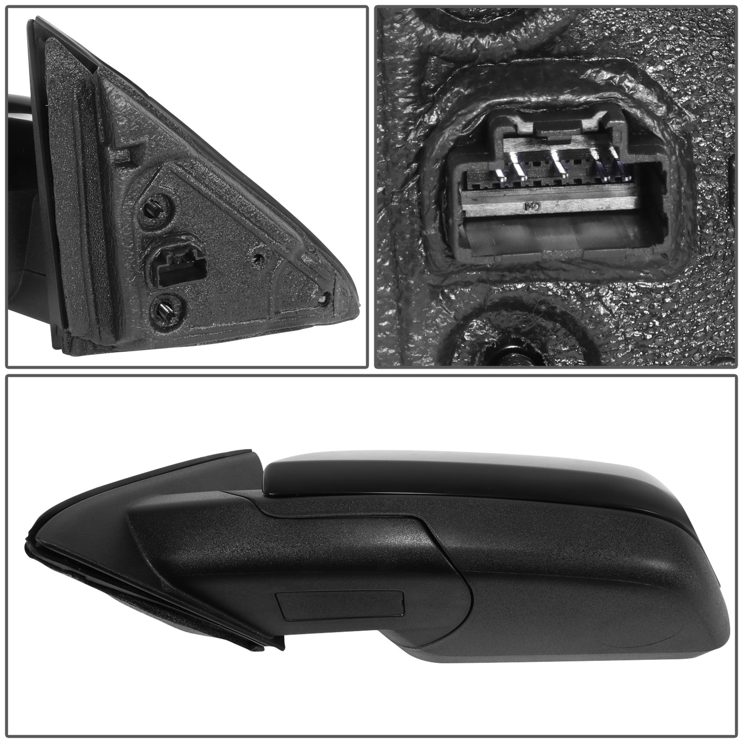 RETROVISOR MIRROR - OE STYLE - FORD FLEX 09-12 - WITH POWER WITH HEATED GLASS - DRIVER SIDE - PAINT TO MATCH - BLACK