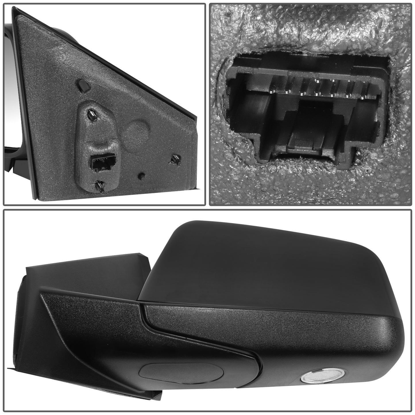 RETROVISOR MIRROR - OE STYLE - FORD EDGE 08 - WITH POWER WITH HEATED GLOSS COVER - DRIVER SIDE - PAINT TO MATCH - BLACK