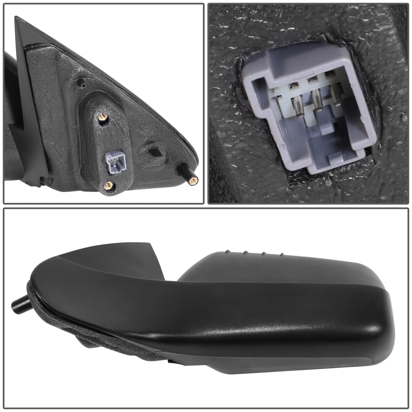 RETROVISOR MIRROR - OE STYLE - FORD FOCUS 08-11 - WITH POWER TEXTURE COVER - DRIVER SIDE - PAINT TO MATCH - BLACK