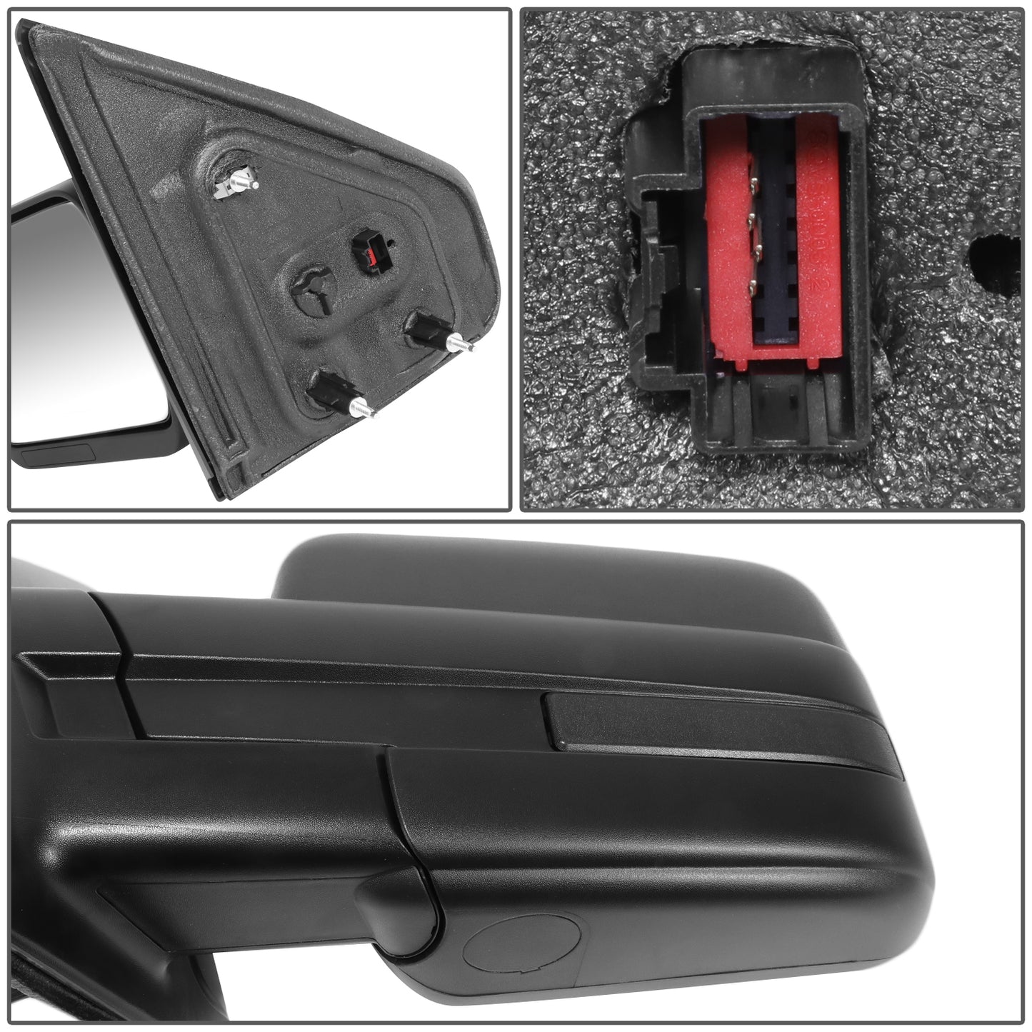 RETROVISOR MIRROR - OE STYLE - FORD F-150 11-14 - WITH POWER WITH BLIND SPOT MIRROR - PASSENGER SIDE - PAINT TO MATCH - BLACK