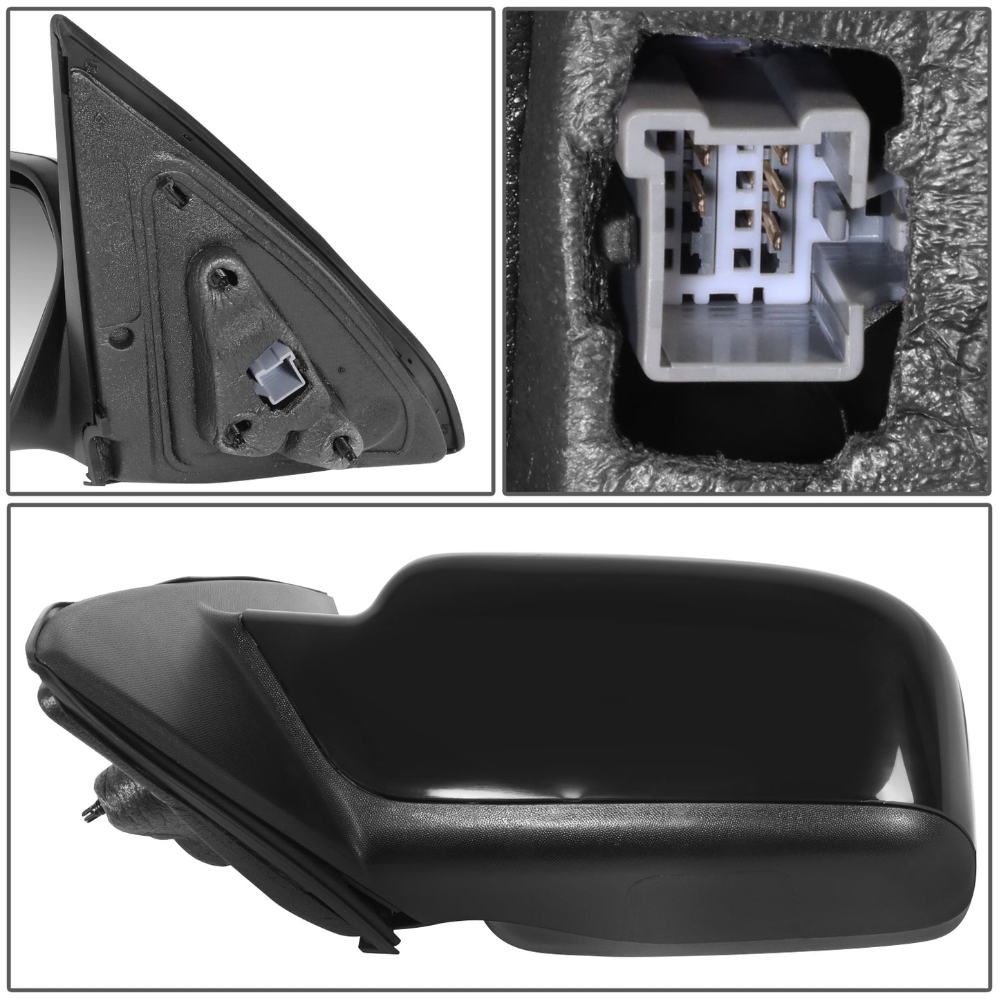 RETROVISOR MIRROR - OE STYLE - FORD FUSION 2011-2012 - WITH POWER WITH HEATED GLASS WITH BLIND SPOT MIRROR WITH TEXTURED COVER - DRIVER LEFT SIDE - BLACK