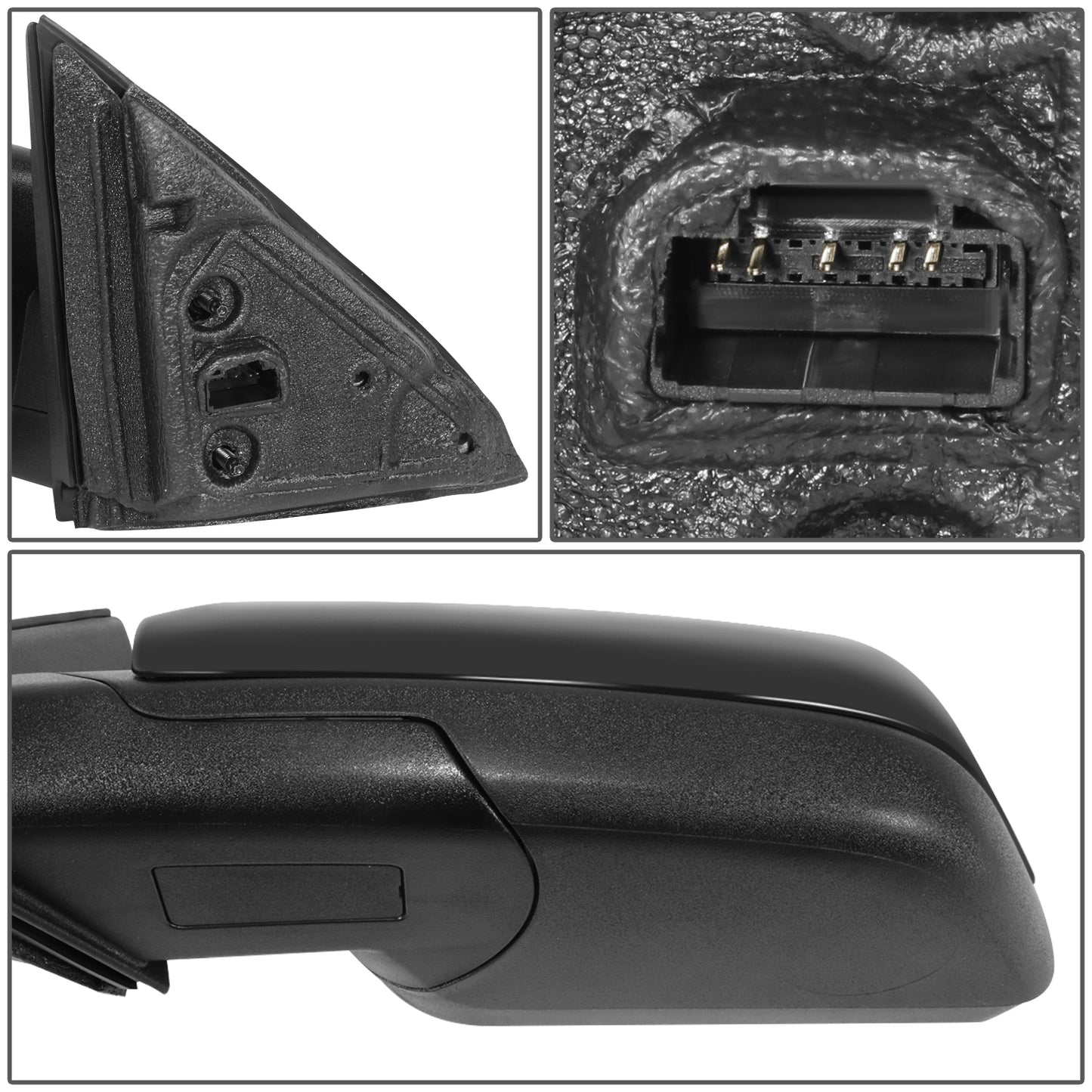 RETROVISOR MIRROR - OE STYLE - FORD FLEX 2013-2019 - WITH POWER WITH HEATED GLASS - DRIVER LEFT SIDE - BLACK