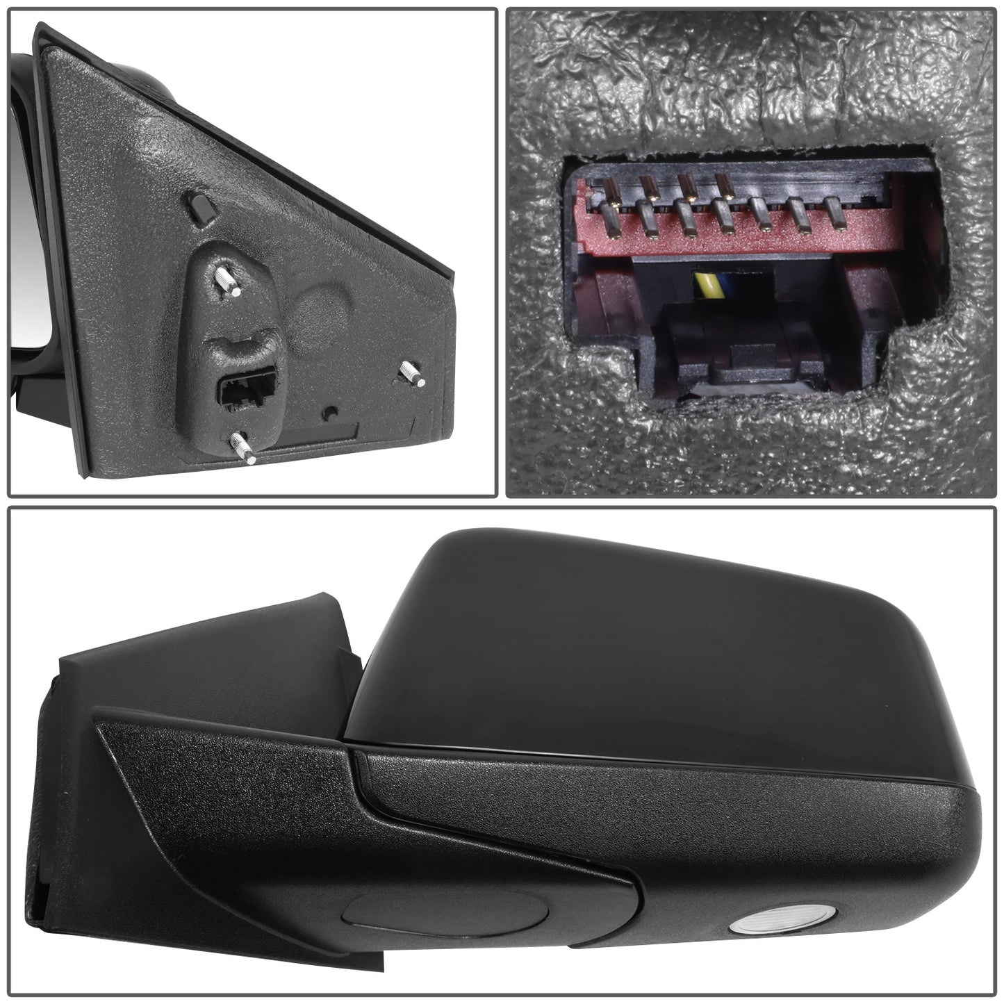 RETROVISOR MIRROR - OE STYLE - LINCOLN MKX 11 - WITH POWER WITH HEATED GLASS WITH BLIND SPOT MIRROR WITH MEMORY - DRIVER SIDE - PAINT TO MATCH - BLACK