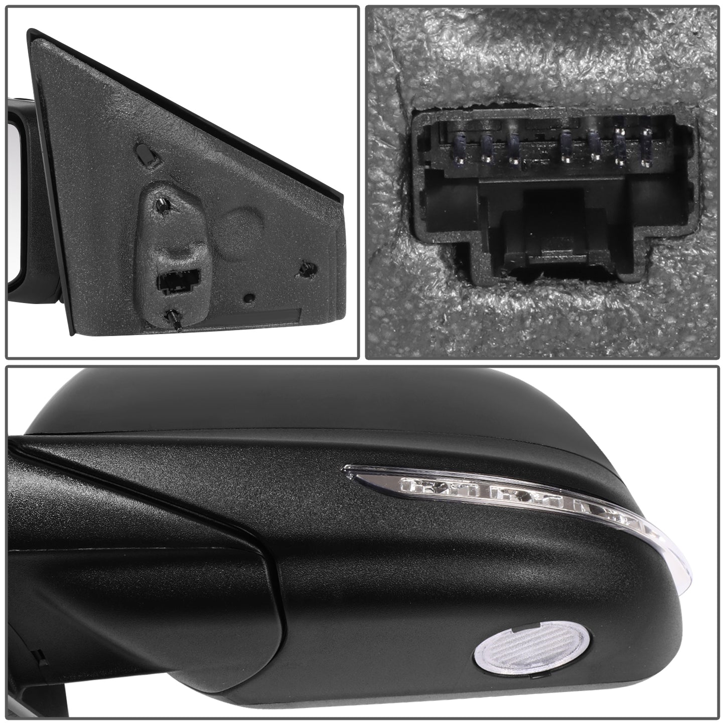 RETROVISOR MIRROR - OE STYLE - FORD EDGE 12-14 - WITH POWER WITH HEATED WITH BLIND SPOT WITH TURN SIGNAL - DRIVER SIDE - PAINT TO MATCH - BLACK