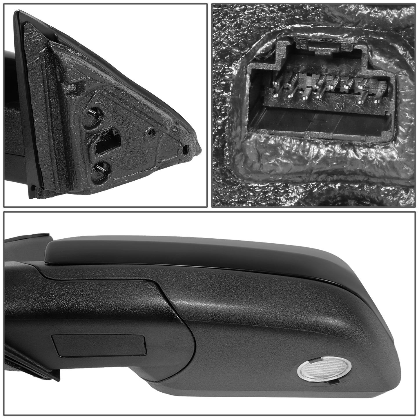 RETROVISOR MIRROR - OE STYLE - FORD FLEX 2013-2019 - WITH POWER WITH HEATED GLASS WITH BLIND SPOT WITH MEMORY - DRIVER LEFT SIDE - BLACK