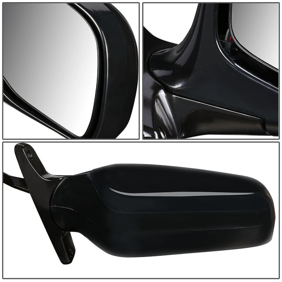 RETROVISOR MIRROR - OEM - 92-96 FORD BRONCO / 92-97 FORD F-150 - POWERED - PAINTABLE - BLACK - RIGHT