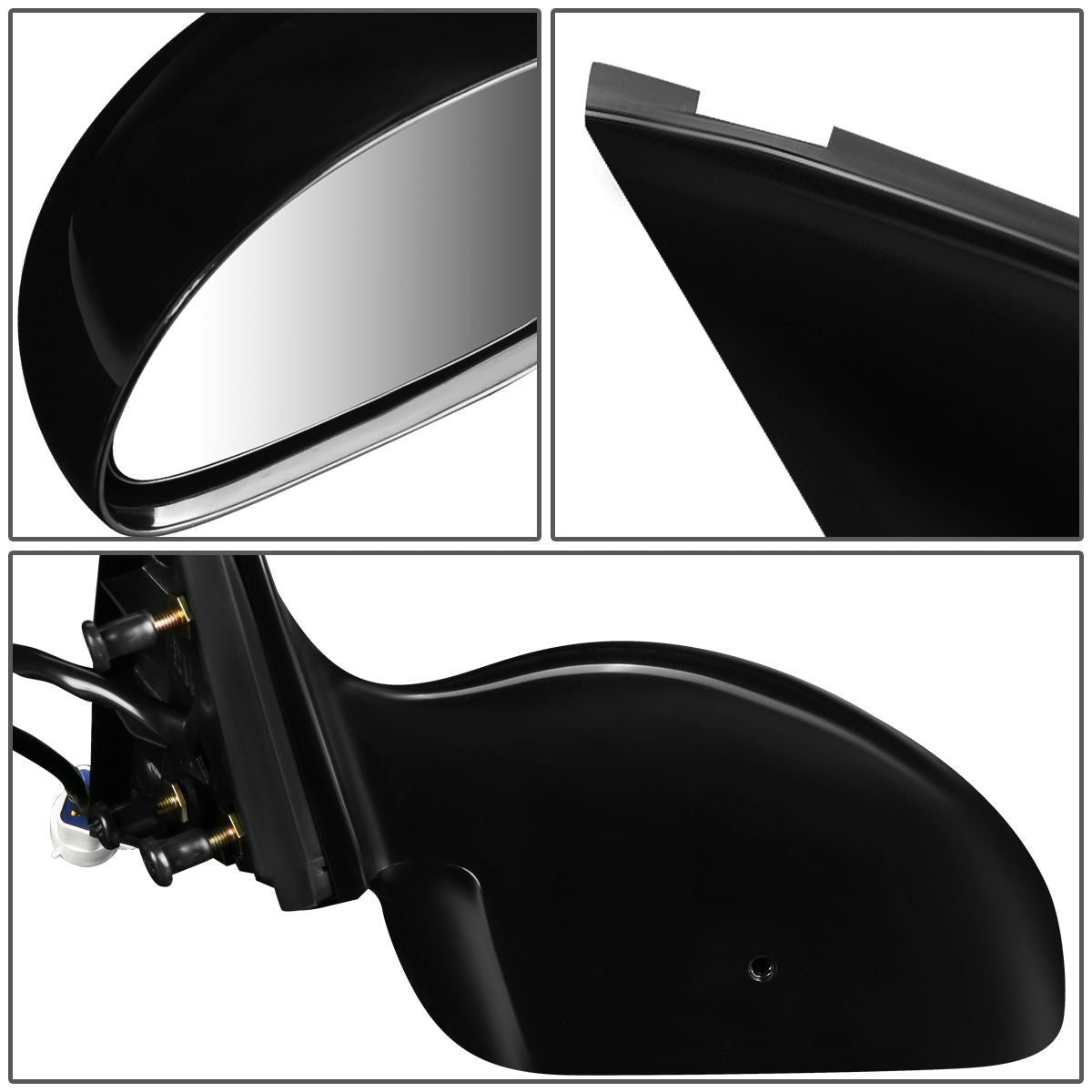 RETROVISOR MIRROR - OEM - 96-99 FORD TAURUS / 96-99 MERCURY SABLE - POWERED - PAINTABLE - BLACK - RIGHT