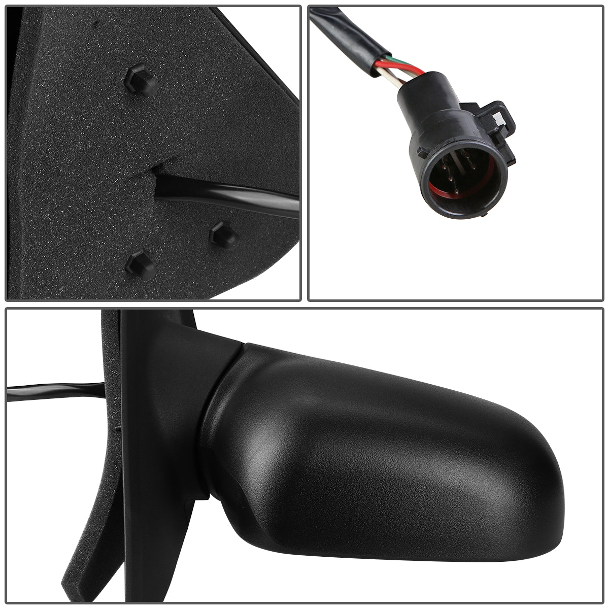 RETROVISOR MIRROR - OEM - 98-01 FORD EXPLORER - POWERED - HEATED - TEXTURED - BLACK - RIGHT