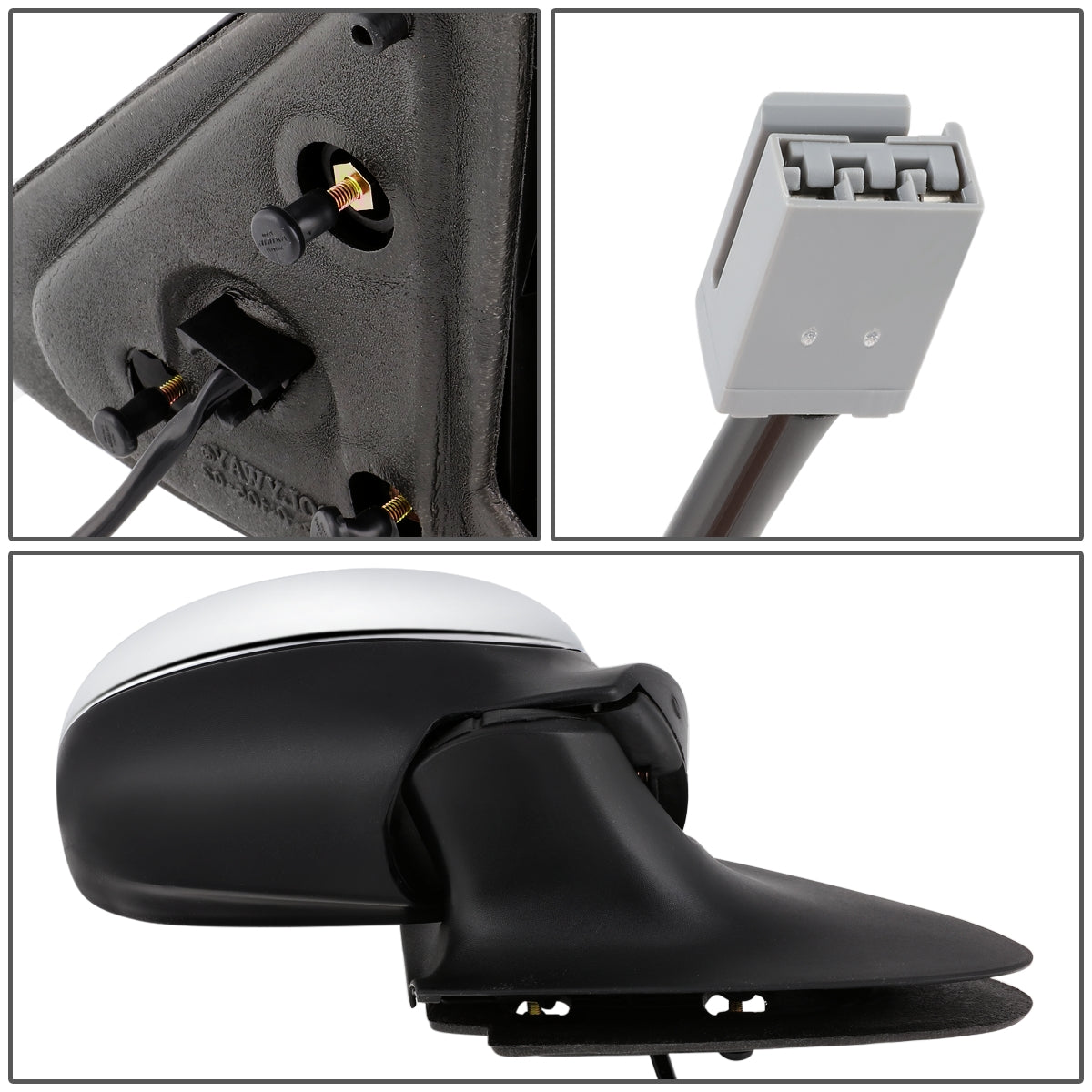 RETROVISOR MIRROR - OEM - 1997 FORD EXPEDITION - POWERED - CHROME - RIGHT