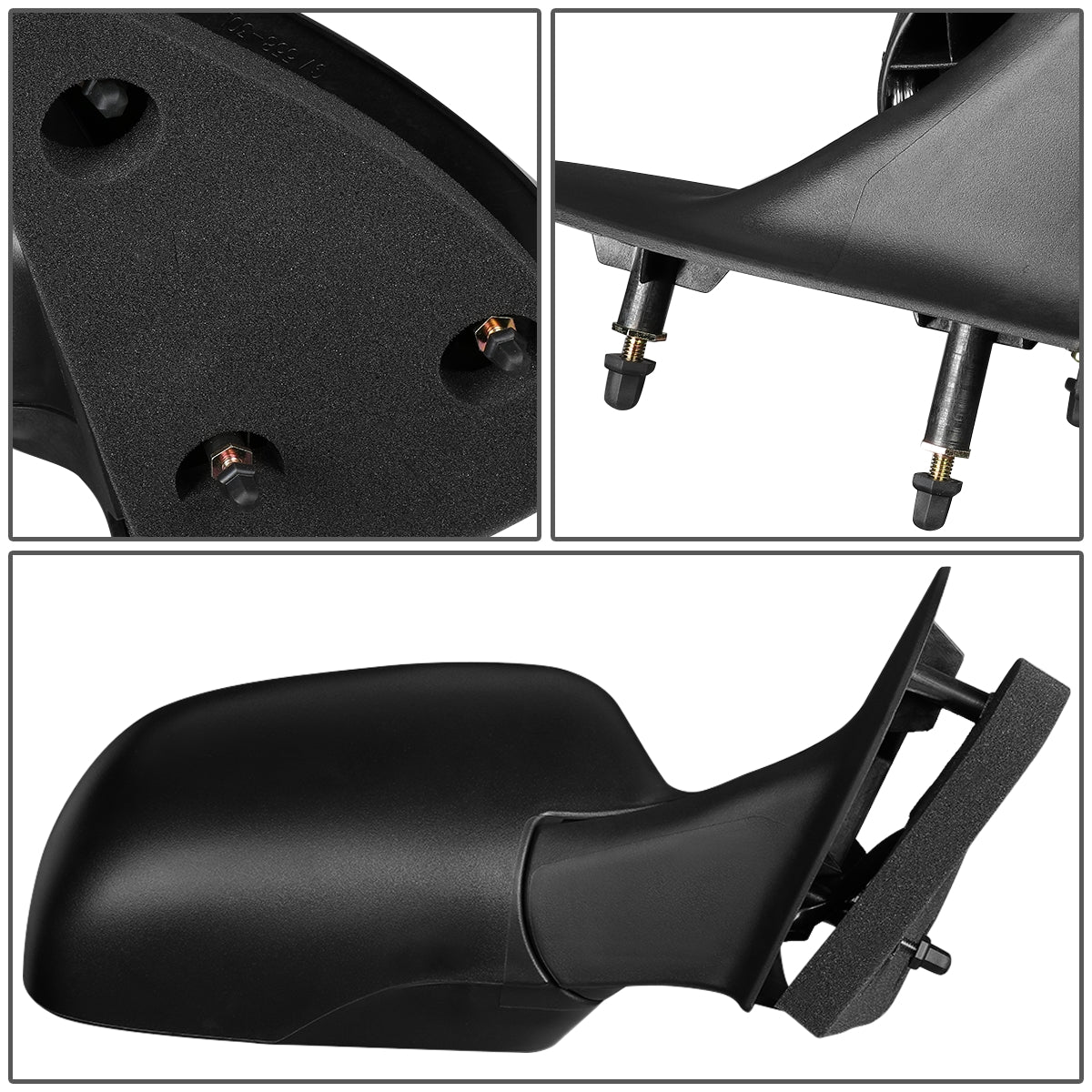 RETROVISOR MIRROR - OEM - 95-98 FORD WINDSTAR - MANUAL - TEXTURED - BLACK - RIGHT