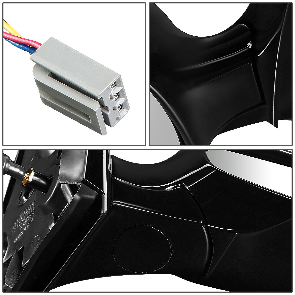 RETROVISOR MIRROR - OEM - 95-98 FORD WINDSTAR - POWERED - PAINTABLE - BLACK - RIGHT