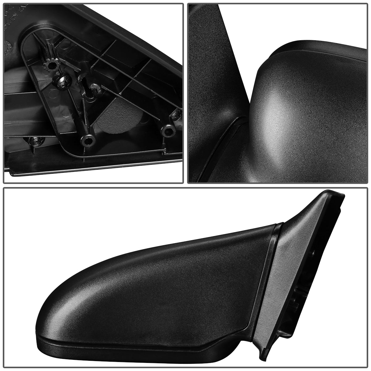 RETROVISOR MIRROR - OEM - 98-03 FORD ESCORT - MANUAL - TEXTURED - BLACK - RIGHT