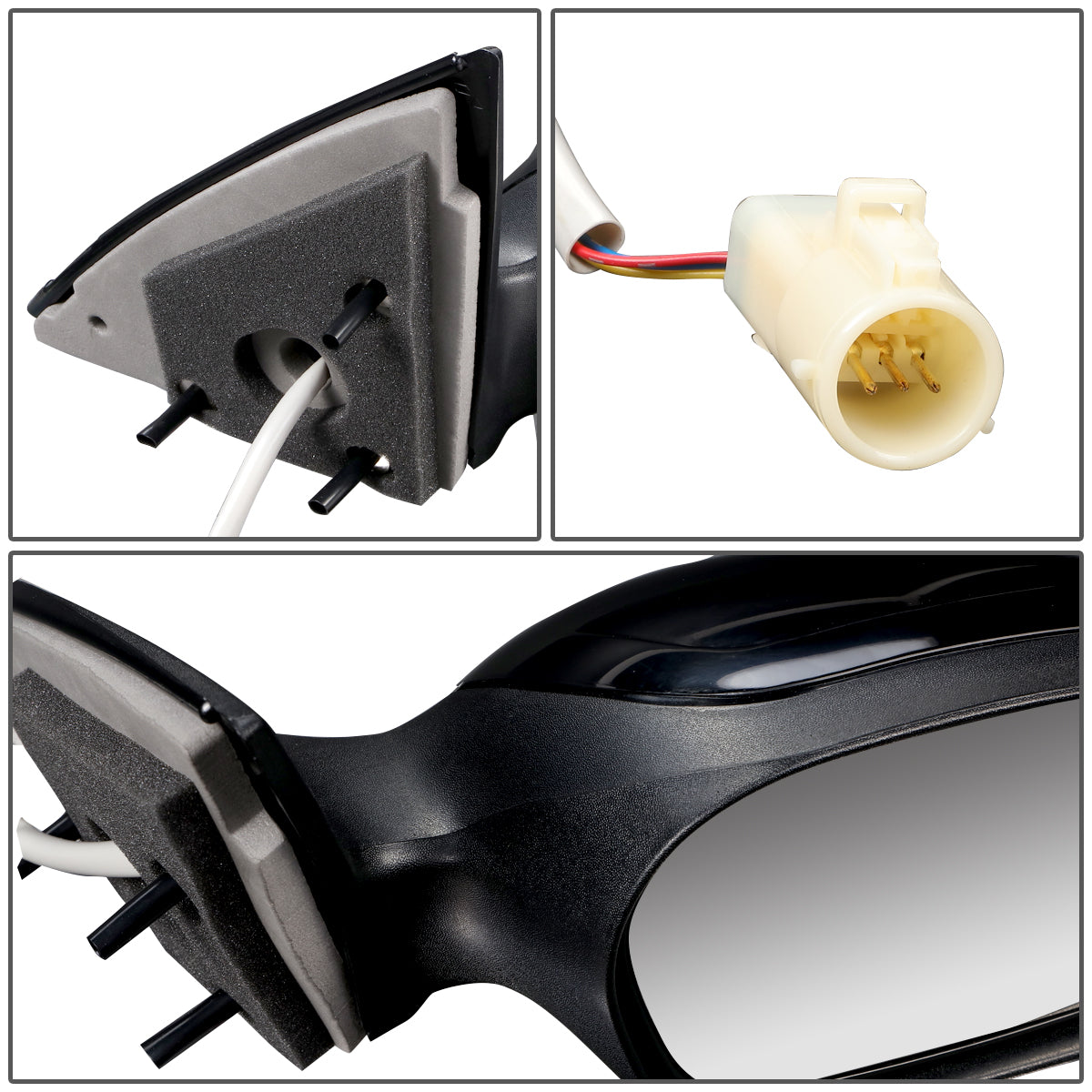 RETROVISOR MIRROR - OEM - 00-03 FORD TAURUS - POWERED - TEXTURED - BLACK - RIGHT