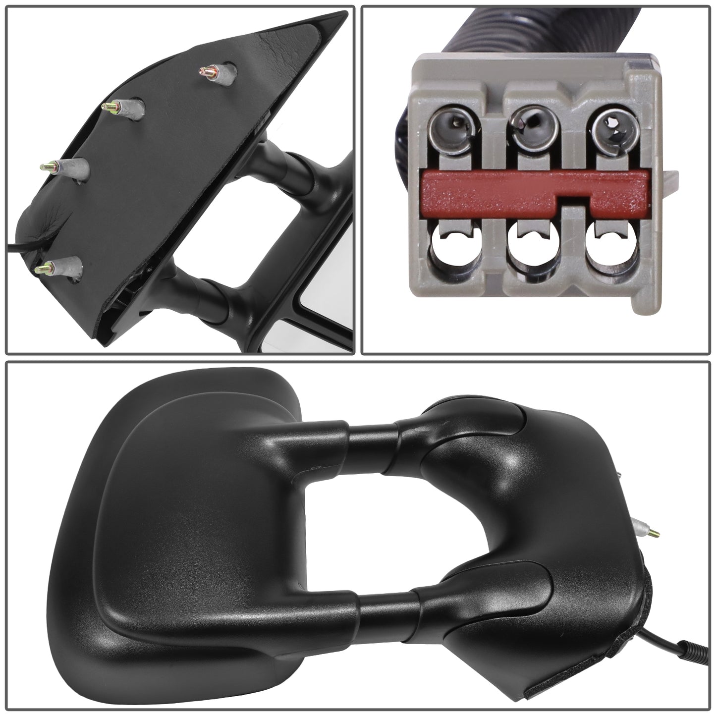 RETROVISOR MIRROR - OE STYLE - FORD E-150 03-08 - FORD E-250 03-08 - FORD E-350 03-08 - FORD E-450 03-08 - WITH POWER - PASSENGER SIDE - PAINT TO MATCH - BLACK