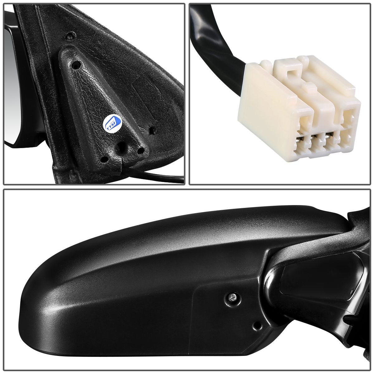 RETROVISOR MIRROR - OEM - 01-07 FORD ESCAPE - POWERED - TEXTURED - BLACK - RIGHT