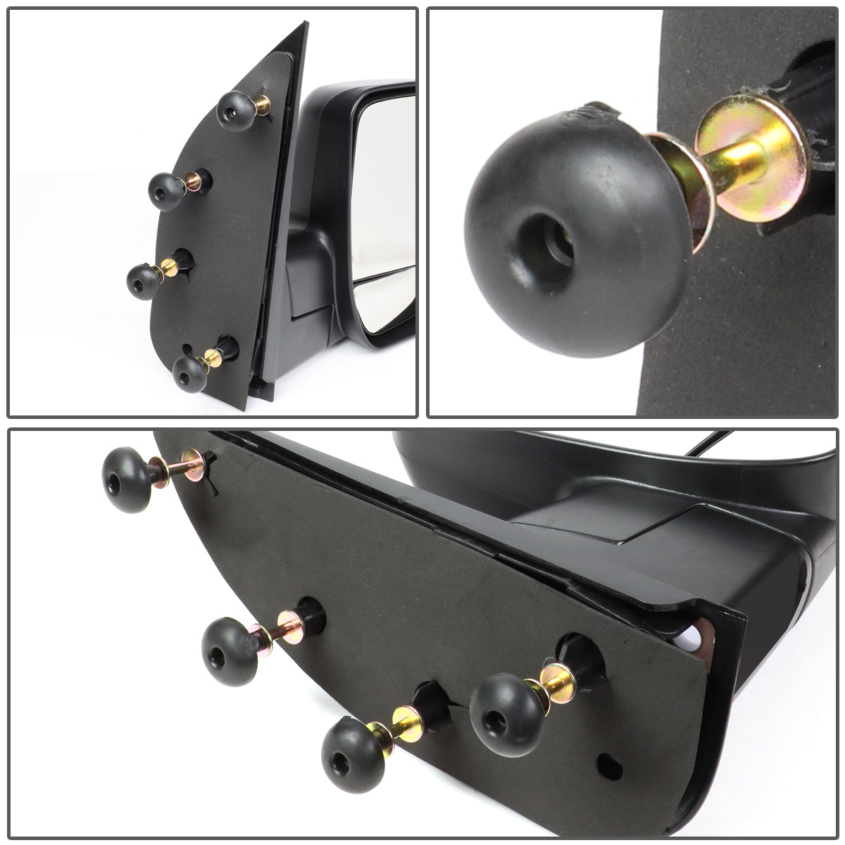 RETROVISOR MIRROR - OEM - 02-07 FORD E-150, E-250, E-350, E-450 / 02-03 FORD E-550 - MANUAL - TEXTURED - BLACK - RIGHT