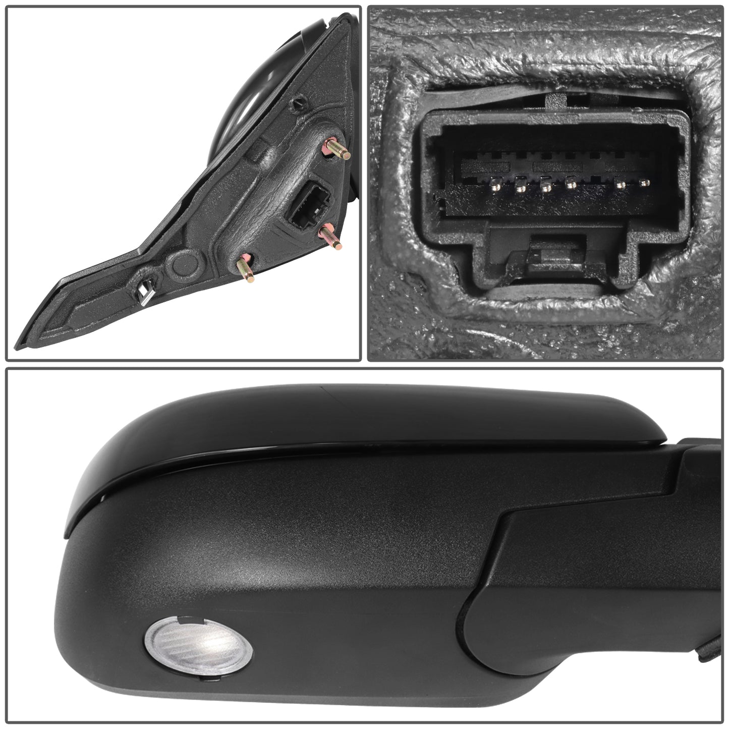 RETROVISOR MIRROR - OE STYLE - FORD TAURUS 2008-2009 - WITH POWER WITH HEATED GLASS - PASSENGER RIGHT SIDE - BLACK