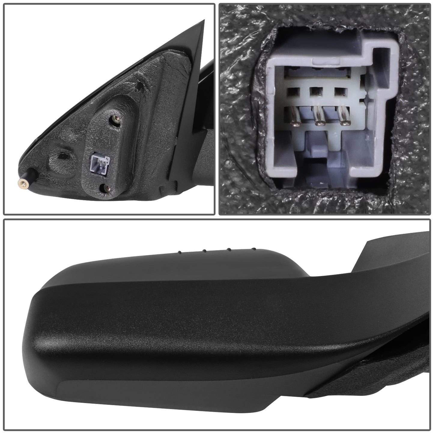 RETROVISOR MIRROR - OE STYLE - FORD FOCUS 08-11 - WITH POWER GLOSS COVER - PASSENGER SIDE - PAINT TO MATCH - BLACK