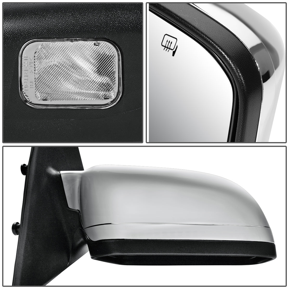 RETROVISOR MIRROR - OEM - 06-09 LINCOLN MKZ - POWERED - HEATED - W/ MEMORY - W/ PUDDLE LIGHT - CHROME COVER - RIGHT