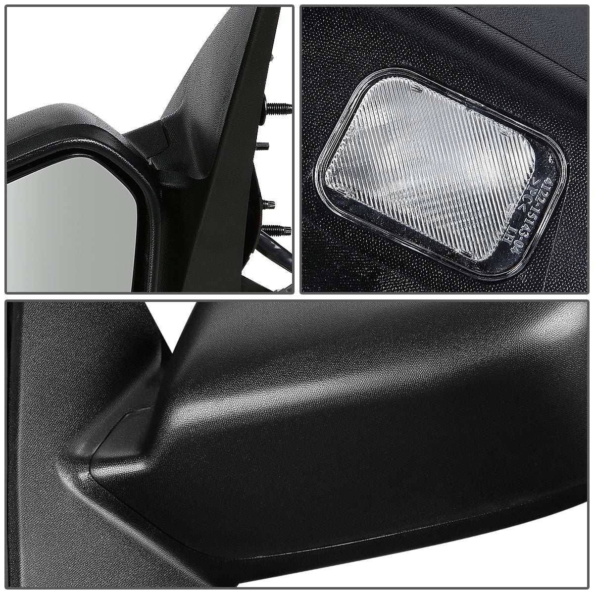 RETROVISOR MIRROR - OEM - 06-10 FORD FUSION / 06-10 MERCURY MILAN - POWERED - HEATED - TEXTURED - BLACK - RIGHT