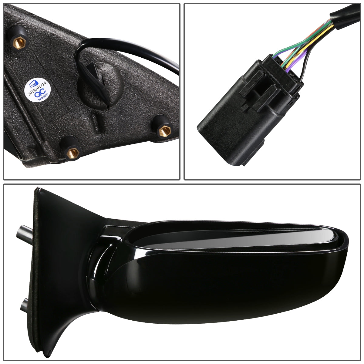 RETROVISOR MIRROR - OEM - 04-08 LINCOLN TOWN CAR - POWERED - HEATED - PAINTABLE - BLACK - RIGHT