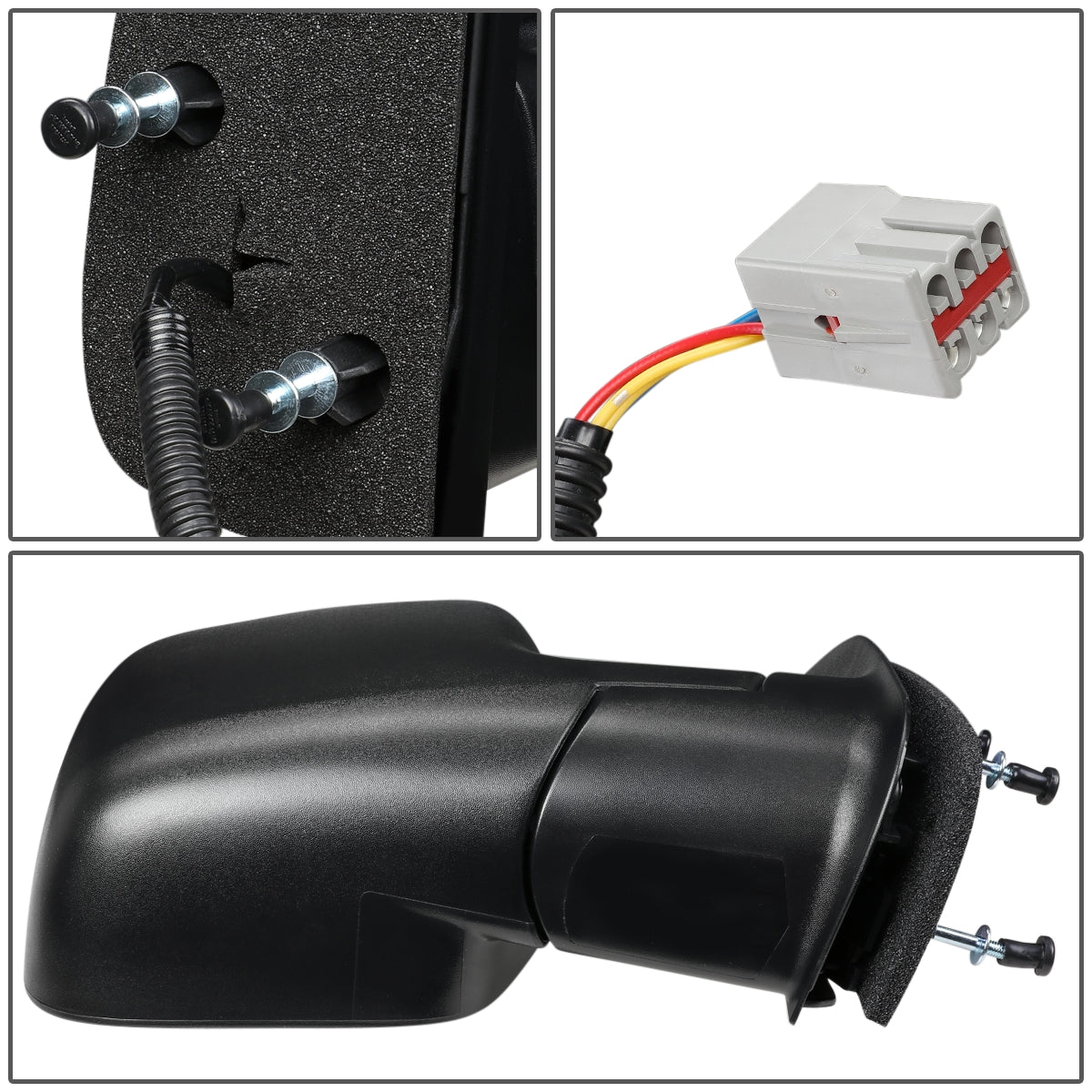 RETROVISOR MIRROR - OEM - 2009 FORD E-150, E-250, E-350 ,E-450 - POWERED - TEXTURED - BLACK - RIGHT