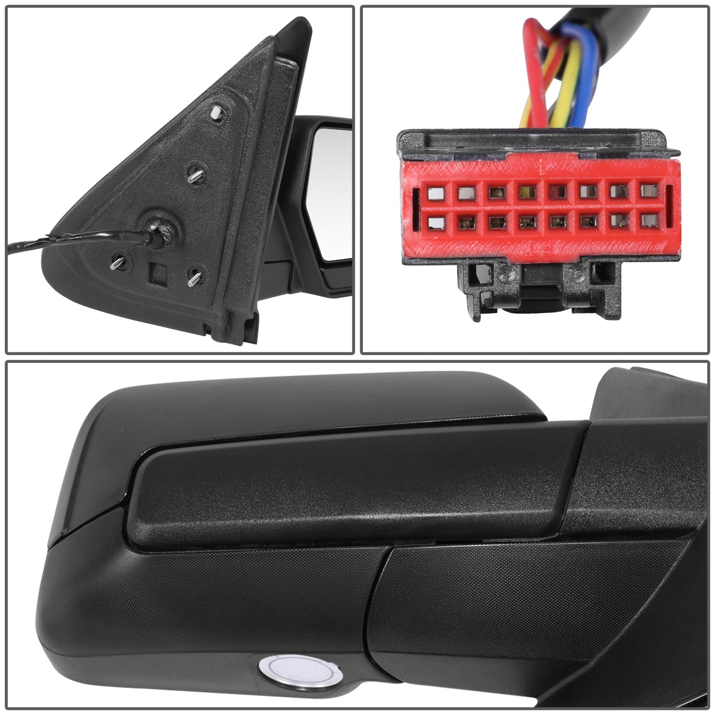 RETROVISOR MIRROR - OE STYLE - FORD EXPEDITION 07-14 - WITH POWER - PASSENGER SIDE - PAINT TO MATCH - BLACK