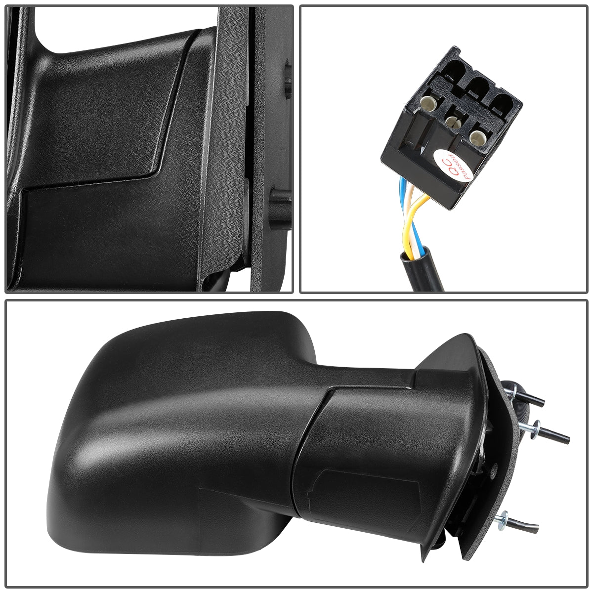 RETROVISOR MIRROR - OEM - 10-14 FORD E-150, E-250, E-350, E-450 / 10-14 FORD ECONOLINE - POWERED - TEXTURED - BLACK - RIGHT