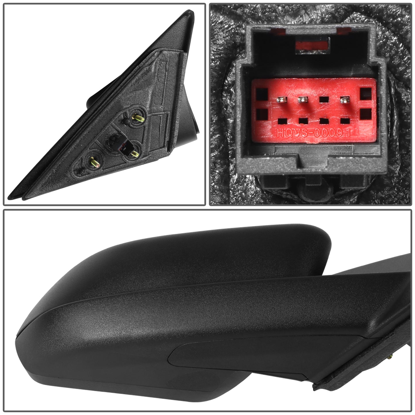 RETROVISOR MIRROR - OE STYLE - FORD MUSTANG 2013-2014 - WITH POWER WITH BLIND SPOT MIRROR - PASSENGER RIGHT SIDE - BLACK