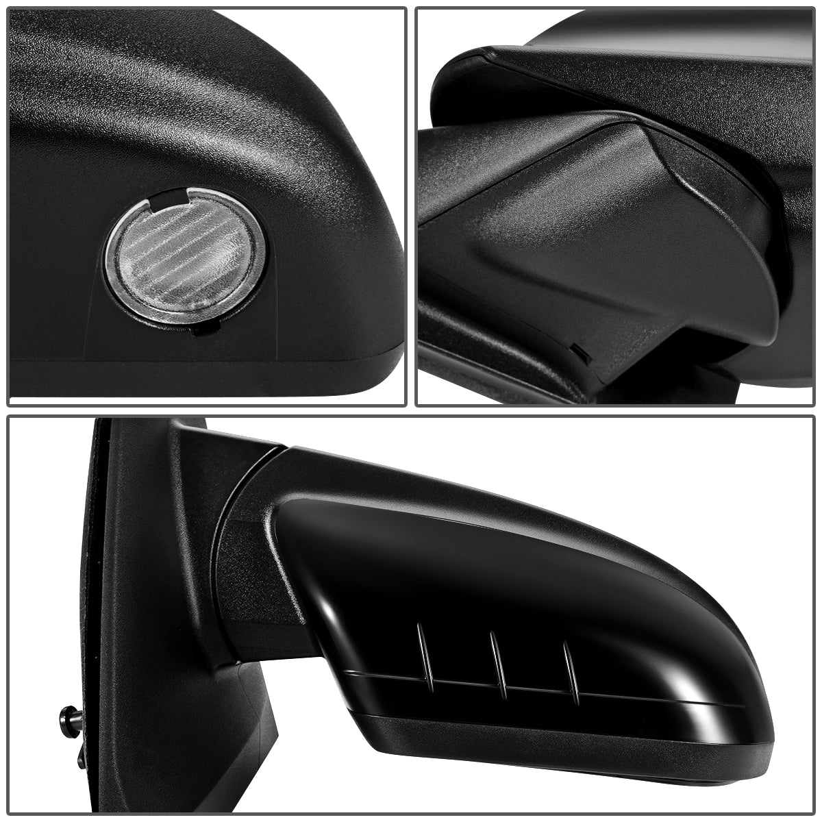 RETROVISOR MIRROR - OEM - 11-14 FORD EDGE - POWERED - HEATED - W/ PUDDLE LIGHT - W/ BLIND SPOT GLASS - BLACK MATERIAL - RIGHT