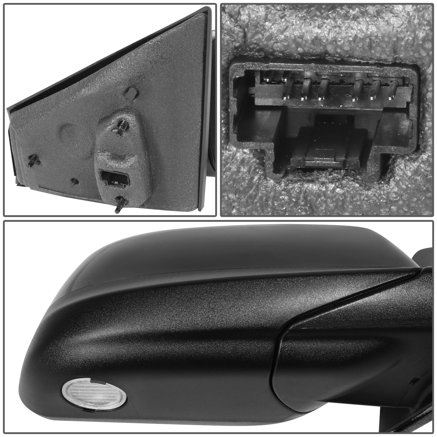 RETROVISOR MIRROR - OE STYLE - FORD EDGE 2009-2011 - WITH POWER WITH HEATED WITH BLIND SPOT WITH MEMORY - PASSENGER RIGHT SIDE - BLACK