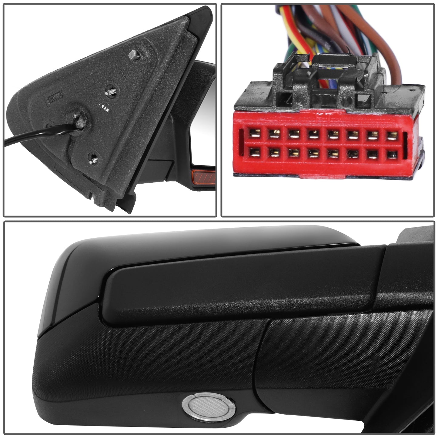 RETROVISOR MIRROR - FORD EXPEDITION 2015-2017 - WITH POWER FOLD - WITH HEATED - WITH BLIND SPOT GLOSS COVER - OE STYLE - PASSENGER RIGHT SIDE