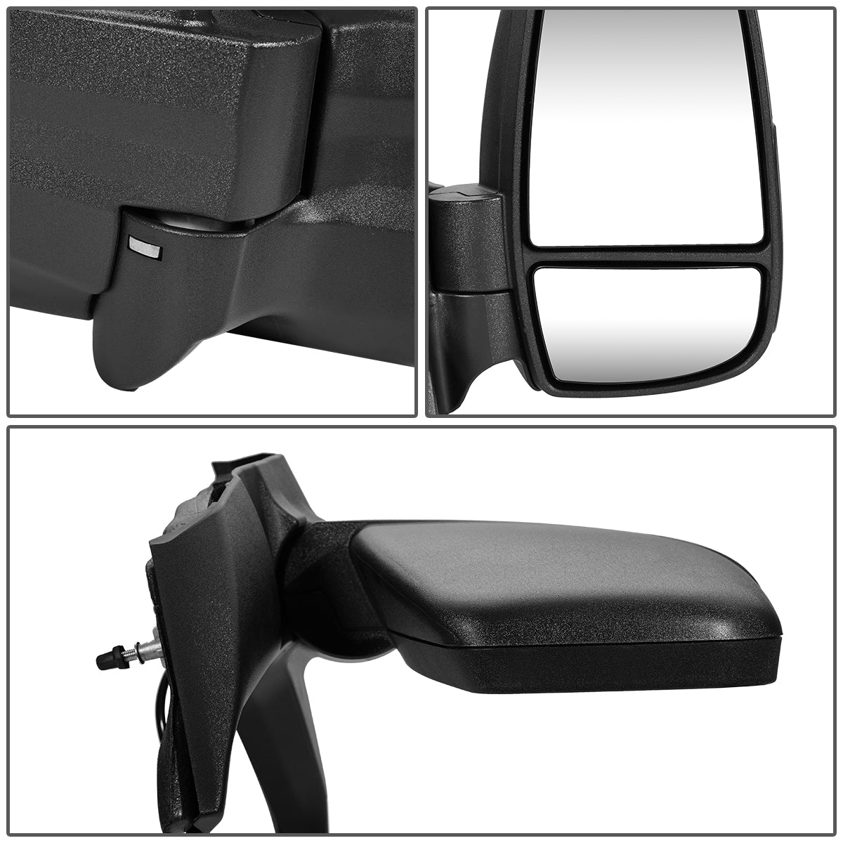 RETROVISOR MIRROR - OEM - 15-19 FORD TRANSIT 150, 250, 350 - POWERED - FOLDING - TEXTURED - BLACK - RIGHT