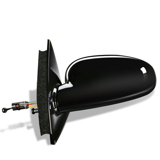 RETROVISOR MIRROR - OEM - 97-02 SATURN SC COUPE - MANUAL - PAINTABLE - BLACK - LEFT