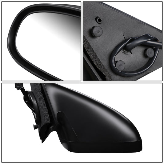 RETROVISOR MIRROR - OEM - 95-99 CHEVY MONTE CARLO - POWERED - BLACK MATERIAL - LEFT