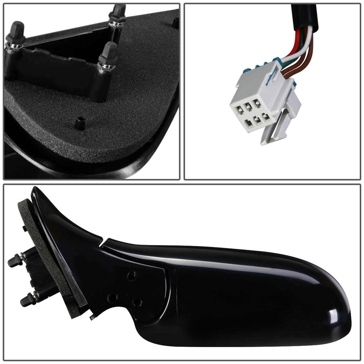 RETROVISOR MIRROR - OEM - 05-07 BUICK TERRAZA / 05-09 CHEVY UPLANDER / 97-05 CHEVY VENTURE / 97-04 OLDSMOBILE SILHOUETTE / 99-09 PONTIAC MONTANA / 97-98 PONTIAC TRANS SPORT / 05-07 SATURN RELAY - POWERED - HEATED - PAINTABLE - BLACK - LEFT